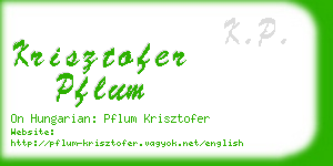 krisztofer pflum business card